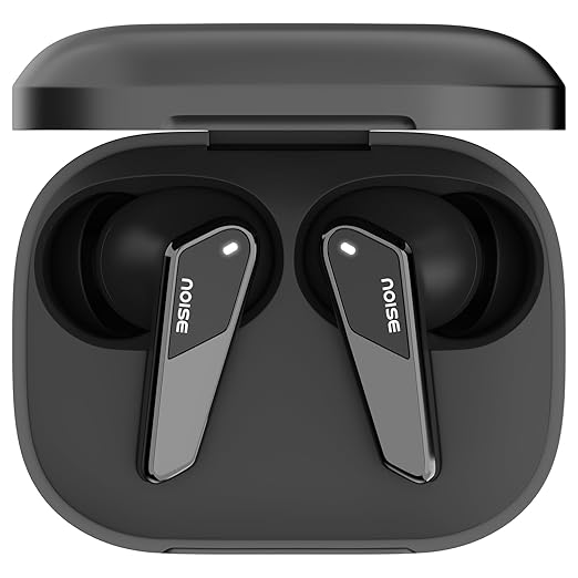 Noise Buds N1 Pro in-Ear Truly Wireless Earbuds with Metallic Finish, ANC(Upto 30dB), 60H of Playtime, Dual Pairing, Instacharge(10 min=200 min), BT v5.3(Chrome Black)