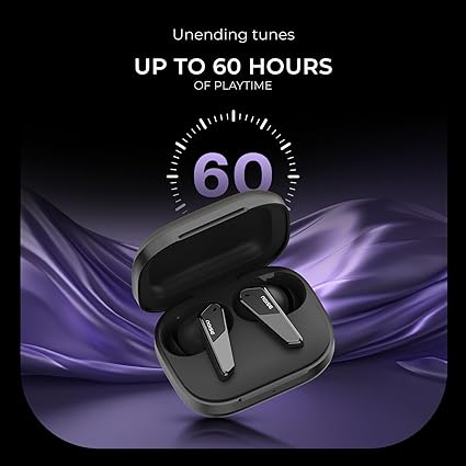 Noise Buds N1 Pro in-Ear Truly Wireless Earbuds with Metallic Finish, ANC(Upto 30dB), 60H of Playtime, Dual Pairing, Instacharge(10 min=200 min), BT v5.3(Chrome Black)_2